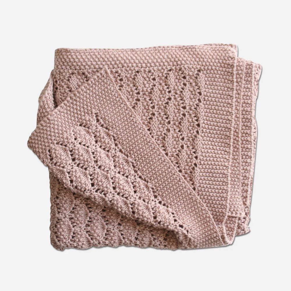 Cozy Knit Kids Blanket - Pink